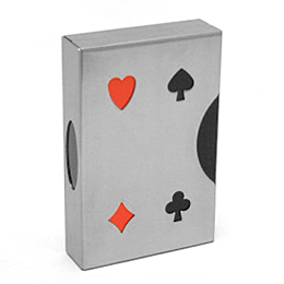 I.D.E.A/IDEA International/ CfA C^[iVi GG08 PLAYING CARDS IN STAINLESS STEEL CASE / vCOJ[h C XeX X`[P[X (GG08) STAINLESS CASE TRUMP / XeXP[X gv  CC[W