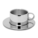 STEINLESS COFFEE CUP&SAUCER